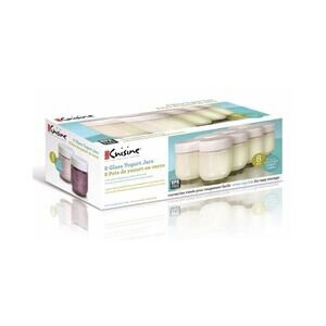 Euro Cuisine Set of 8 Glass Yogurt Jars